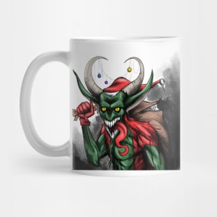 evil santa claus krampus is coming to town Mug